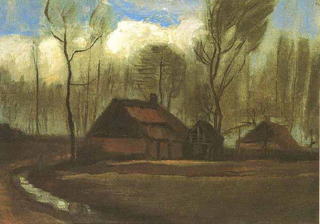 Vincent Van Gogh Farmhouse Among Trees Sweden oil painting art